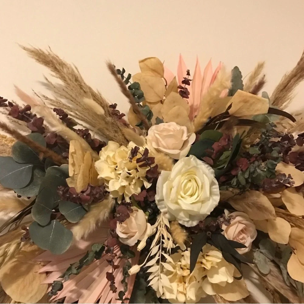 Wedding Boho Artisan Arch/Home Decor Wall Floral Accent Piece Custom FINAL SALE